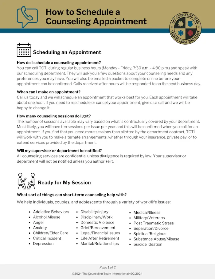 TCTI Wellness Flyer Counseling 02.2024 Wellness Library