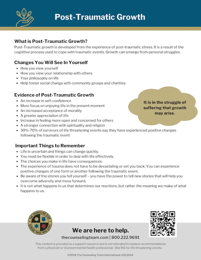 TCTI Wellness Flyer Post Traumatic Growth 02.2024 Wellness Library